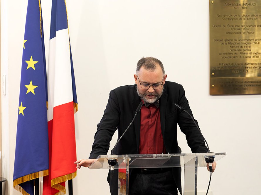 <strong>Intervention de M. Alain CHATRIOT</strong> • photo : Rémy SALAÜN <small>© IPMF</small>